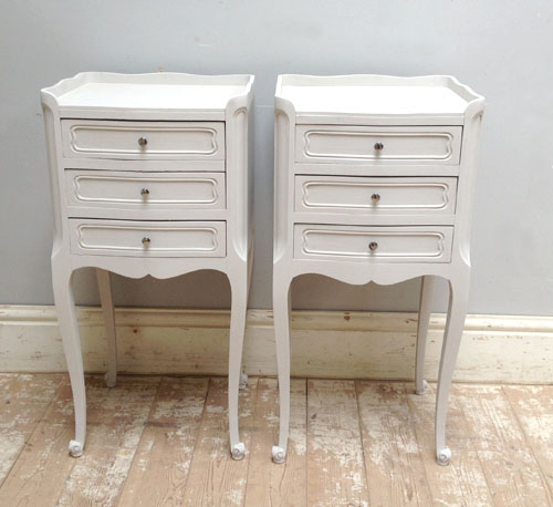 vintage french pair of bedside tables